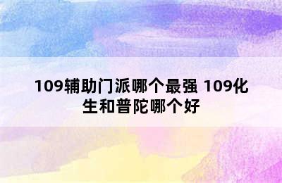 109辅助门派哪个最强 109化生和普陀哪个好